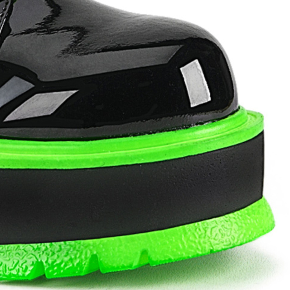 Gothic Platform Glow Lace Up Ankle Boots - Picture 3 of 4